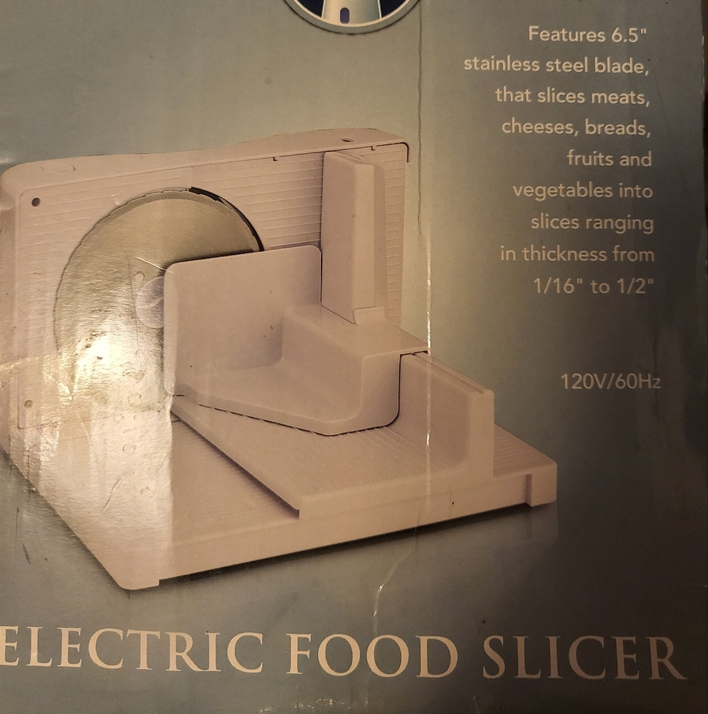 White Kitchen Tool Electric Food Slicer